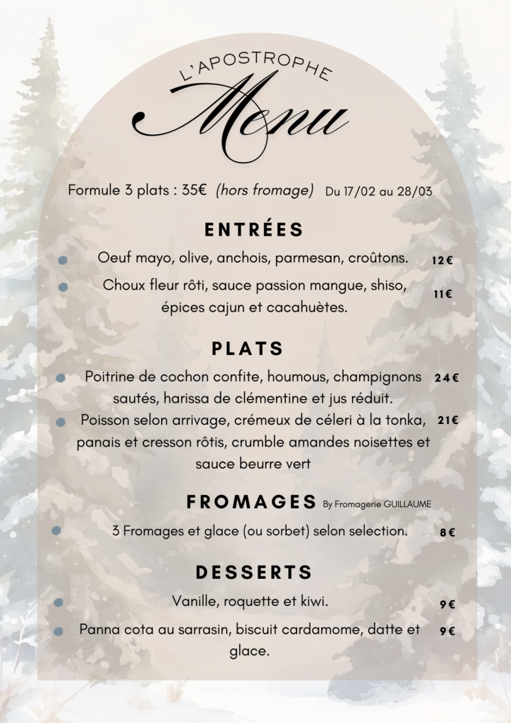 MENU HIVER